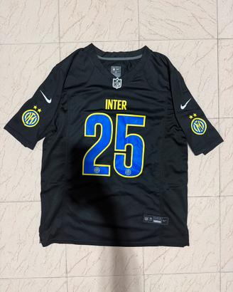 Nike Inter Black NFL Jersey nera Soccer x NFL tg M
