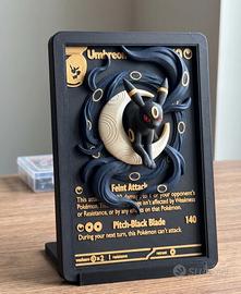 Carta Pokémon Umbreon 3D in Rilievo - Scultura 
