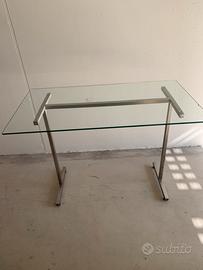 Scrivania in acciaio/vetro