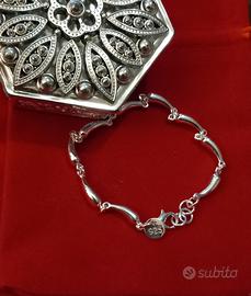 Bracciale "Amuleti" portafortuna puro Argento925 