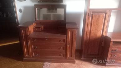 mobile camera ribaltina  con cassetti e specchiera