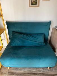 Nio - Poltrona letto pieghevole velluto petrolio
