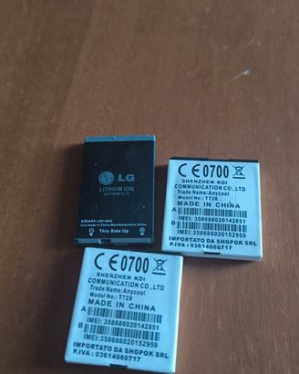 Lotto 3 Batterie Vintage per Cellulari(LG+Anycool)