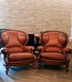 Poltrone in pelle originale. 
