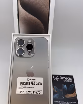 iPhone 15 Pro 128GB usato garanzia 