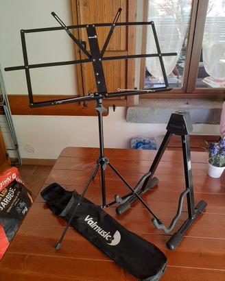 leggio e porta chitarra Valmusic 