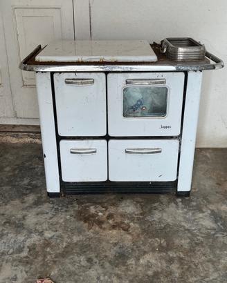 Stufa a legna con forno vintage marca zoppas