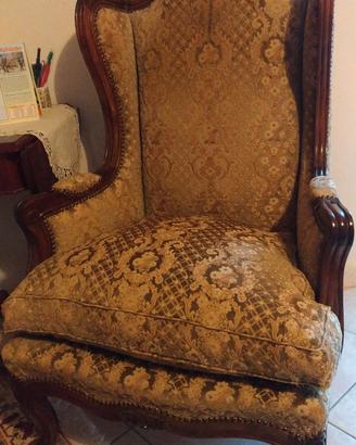 Coppia di poltrone “bergère” stile Luigi XV