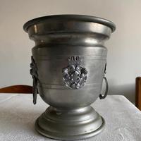 secchiello porta ghiaccio antico in peltro