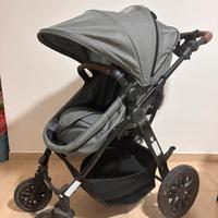 Passeggino Kinderkraft MOOV 3in1, grigio scuro