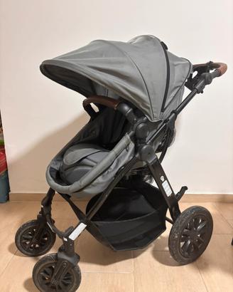 Passeggino Kinderkraft MOOV 3in1, grigio scuro
