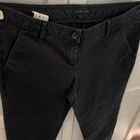 Pantaloni donna cotone color blu scuro