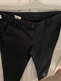 Pantaloni donna cotone color blu scuro