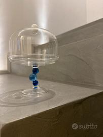 Alzatina di Zafferano con dettagli blu e bianco: