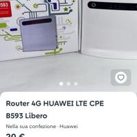 Router 4G  HUAWEI LTE CPE B593