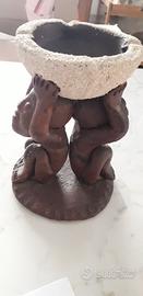 Posacenere vintage anni 70 in terracotta