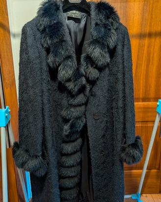 Cappotto sart. lana bouclé/pelliccia Valentino