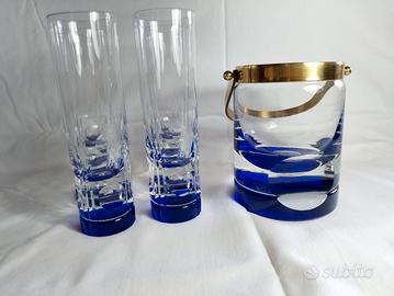 secchiello ghiaccio e 4 bicchieri highball
