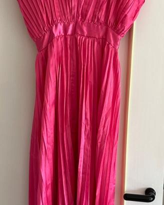 ABITO DA CERIMONIA - Fuxia, plissettato, taglia S