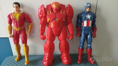 Action figure marvel Shazam Capitan America Iron