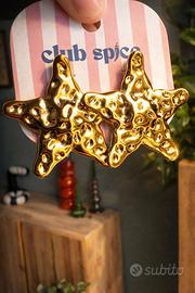 Orecchini stella marina dorati | Acciaio inox NEW