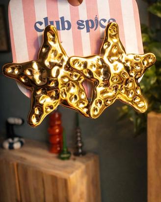 Orecchini stella marina dorati | Acciaio inox NEW