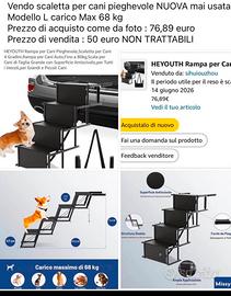 Rampa per cani pieghevole NUOVA
