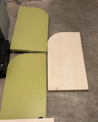 set di 3 mensole angolari da parete