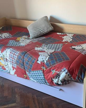 Letto singolo doppio “salvaspazio”.