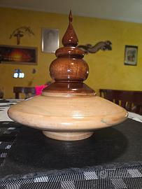 centro tavola fatto al tornio 