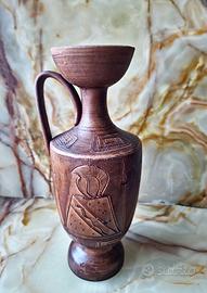 Vaso 26 cm decorativo ceramica con guerriero