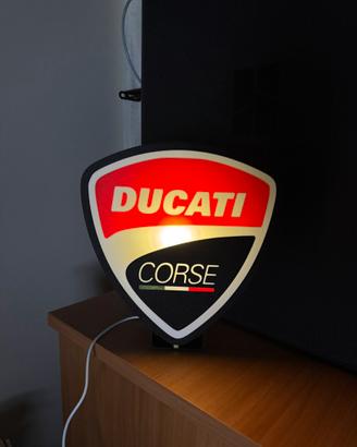 Lampada LED lightbox DUCATI usb- Insegna 3D Garage