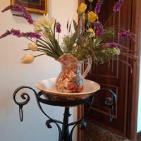 Porta vaso in ferro battuto