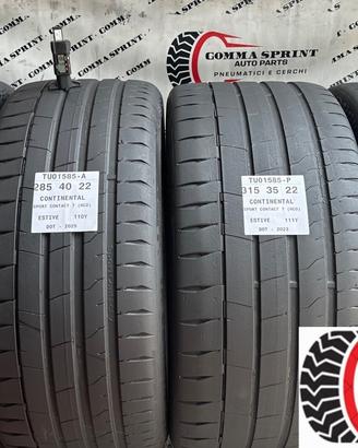 4 PNEUMATICI 285/40 315/35 R22 CONTINENTAL ESTIVE
