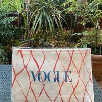 Vogue Pochette Bianca rossa  In Cotone