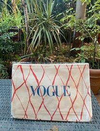 Vogue Pochette Bianca rossa  In Cotone