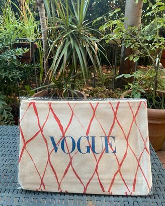 Vogue Pochette Bianca rossa  In Cotone