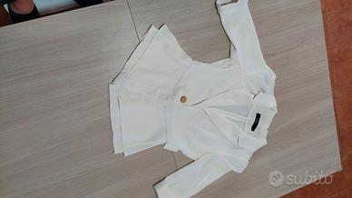 Blazer bianco con bottoni in buono stato, taglia S