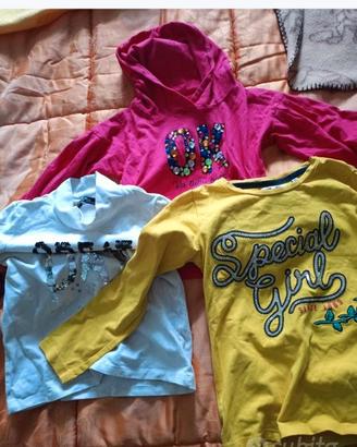 Set magliette bimba tg 5/6 anni