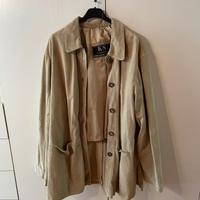 Giacca Oversize in vera pelle color beige. Kiros