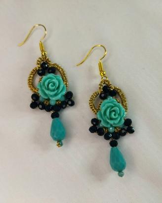 orecchini in chiacchierino fatti a mano