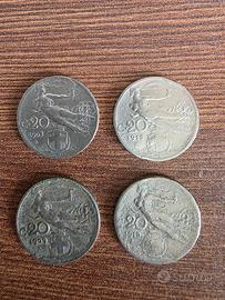 Lotto 5 Monete da 20 Cent Libertà Librata