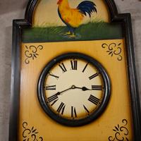 orologio da parete  in legno dipinto