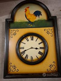 orologio da parete  in legno dipinto