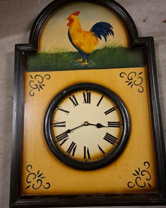 orologio da parete  in legno dipinto