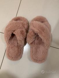 pantofole pelliccia rosa