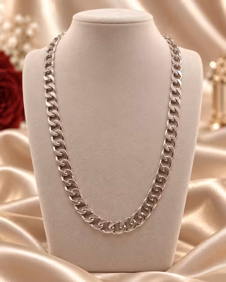 Collana catena uomo cubana grumetta argento 925