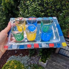 set bicchierini con vassoio 