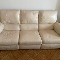 🛋️ DIVANI & DIVANI IN PELLE BEIGE AVORIO  🛋️