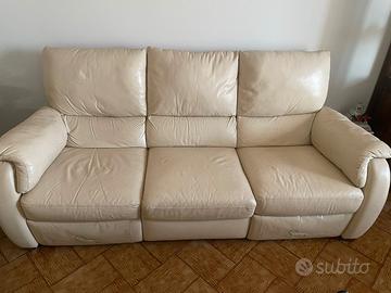 🛋️ DIVANI & DIVANI IN PELLE BEIGE AVORIO  🛋️